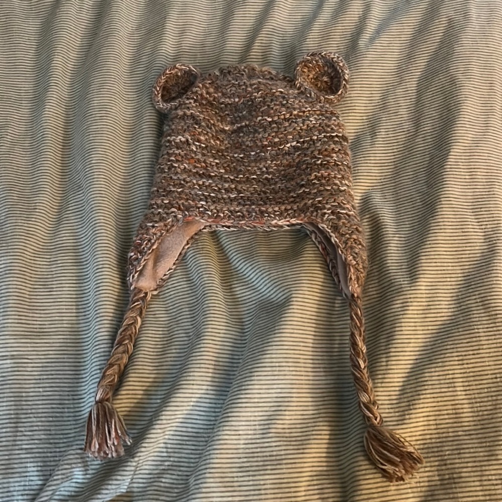Bear crochet beanie